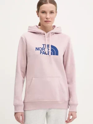 The North Face bluza Drew Peak damska kolor różowy z kapturem z aplikacją NF0A89EHB4Q1