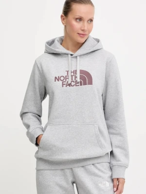 The North Face bluza Drew Peak damska kolor szary z kapturem wzorzysta NF0A89EHFB31