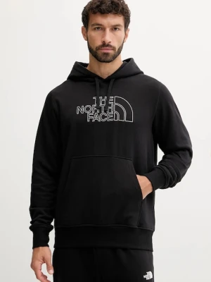 The North Face bluza Drew Peak Light męska kolor czarny z kapturem z aplikacją NF0A8C1BWOO1
