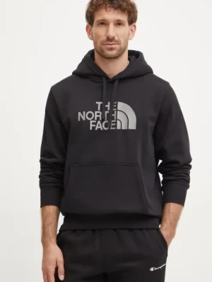 The North Face bluza Drew Peak męska kolor czarny z kapturem z nadrukiem NF0A89EMJK31