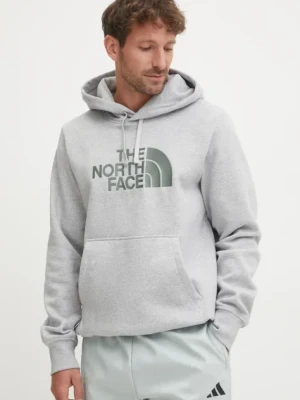The North Face bluza Drew Peak męska kolor szary z kapturem melanżowa NF0A89EMB4T1