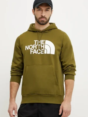 The North Face bluza Easy męska kolor zielony z kapturem z nadrukiem NF0A89FFPIB1