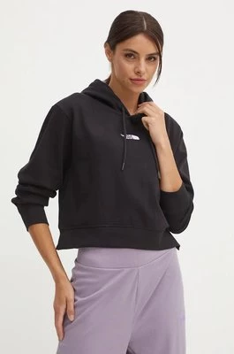 The North Face bluza Essential Crop Hoodie damska kolor czarny z kapturem z aplikacją NF0A89EXJK31