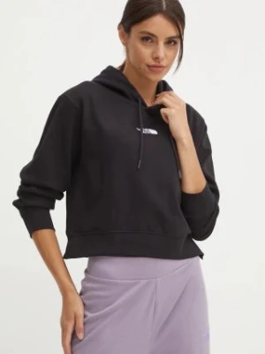 The North Face bluza Essential Crop Hoodie damska kolor czarny z kapturem z aplikacją NF0A89EXJK31