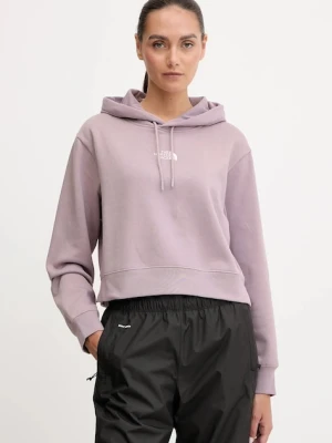 The North Face bluza Essential damska kolor różowy z kapturem gładka NF0A89EXD2Q1