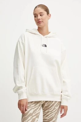 The North Face bluza Essential Hoodie damska kolor beżowy z kapturem gładka NF0A89ENQLI1