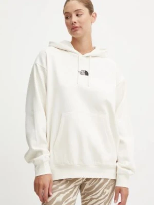 The North Face bluza Essential Hoodie damska kolor beżowy z kapturem gładka NF0A89ENQLI1