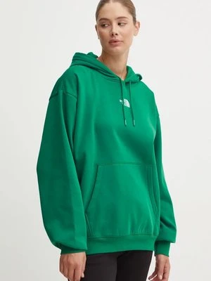 The North Face bluza Essential Hoodie damska kolor zielony z kapturem gładka NF0A89ENNL11