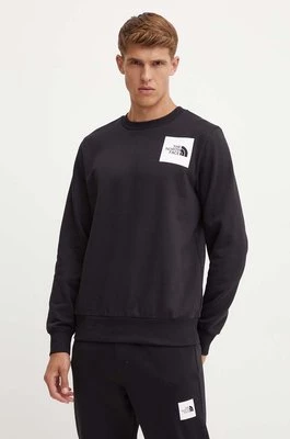 The North Face bluza Fine Crew męska kolor czarny z nadrukiem NF0A89EVJK31