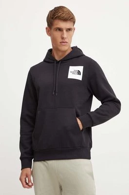 The North Face bluza Fine Hoodie męska kolor czarny z kapturem z nadrukiem NF0A89EUJK31