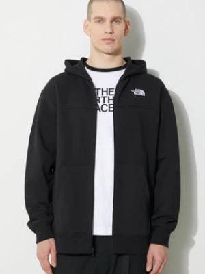 The North Face bluza M Essential Fz Hoodie męska kolor czarny z kapturem z aplikacją NF0A87FBJK31