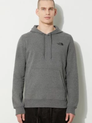 The North Face bluza M Simple Dome Hoodie męska kolor szary z kapturem z nadrukiem NF0A7X1JDYY1