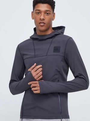 The North Face bluza męska kolor szary z kapturem gładka