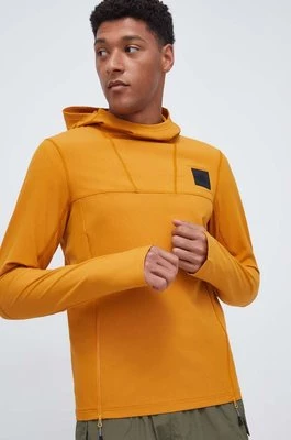 The North Face bluza męska kolor żółty z kapturem gładka