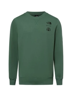 The North Face Bluza męska Mężczyźni Bawełna zielony jednolity,