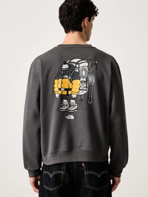 The North Face bluza męska z bawełną Gear up Relaxed szary