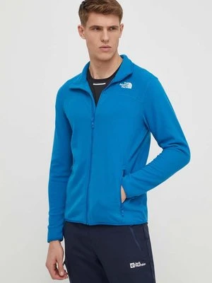 The North Face bluza polarowa 100 Glacier kolor niebieski gładka NF0A855XRBI1