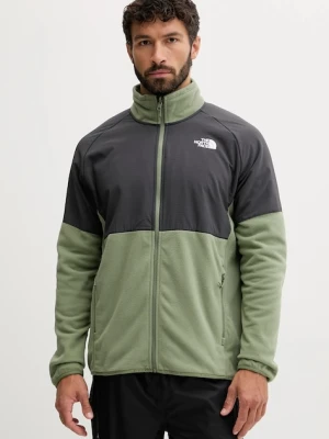 The North Face bluza polarowa Glacier Heavyweight męska kolor zielony z nadrukiem NF0A89JGDKI1