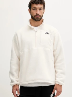 The North Face bluza polarowa kolor beżowy gładka NF0A8FKPQLI1