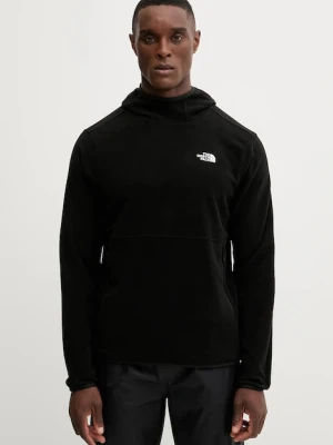 The North Face bluza polarowa męska kolor czarny z kapturem gładka NF0A8D0SJK31