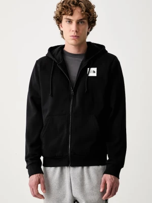 The North Face bluza rozpinana z kapturem męska z bawełną Box Regular czarny
