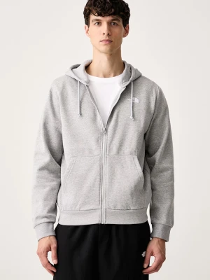 The North Face bluza rozpinana z kapturem męska z bawełną Evolution szary