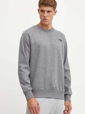 The North Face bluza Simple Dome Crew męska kolor szary z nadrukiem NF0A89FBDYY1