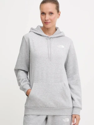 The North Face bluza Simple Dome damska kolor szary z kapturem melanżowa NF0A89EYDYX1