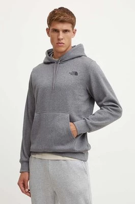 The North Face bluza Simple Dome Hoodie męska kolor szary z kapturem z nadrukiem NF0A89FCDYY1