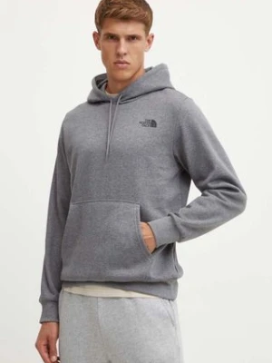 The North Face bluza Simple Dome Hoodie męska kolor szary z kapturem z nadrukiem NF0A89FCDYY1