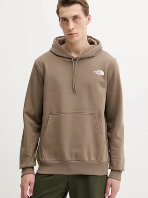 The North Face bluza Simple Dome męska kolor brązowy z kapturem gładka NF0A89FCBOW1