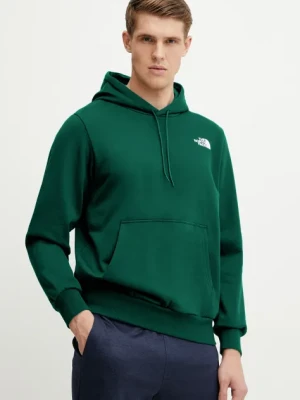 The North Face bluza Simple Dome męska kolor zielony z kapturem z nadrukiem NF0A89FC6GI1