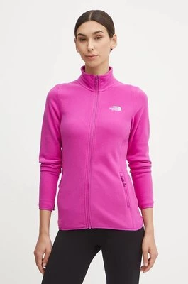 The North Face bluza sportowa 100 Glacier kolor różowy gładka NF0A855O1I71