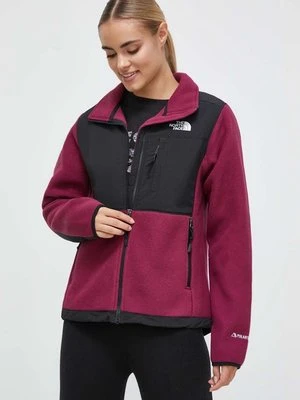 The North Face bluza sportowa Denali kolor fioletowy z aplikacją