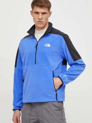 The North Face bluza sportowa Polartec 100 kolor niebieski wzorzysta NF0A7ZXVRQI1