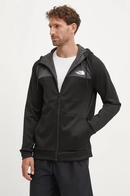 The North Face bluza sportowa Reaxion kolor czarny z kapturem wzorzysta NF0A7Z9O4GZ1