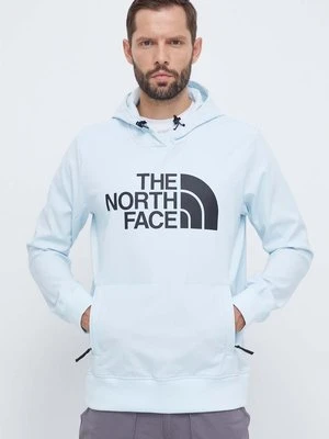 The North Face bluza sportowa Tekno Logo kolor niebieski z kapturem z nadrukiem