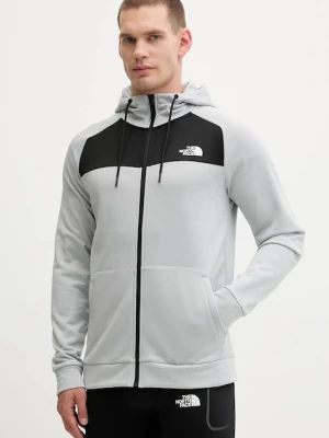 The North Face bluza treningowa Reaxion męska kolor szary z kapturem gładka NF0A8CNPEEI1
