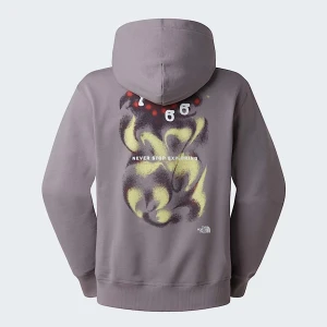 The North Face Bluza Unisex O Luźnym Kroju Z Kapturem I Grafiką 1966 Motion Transcendent Grey Rozmiar XS male