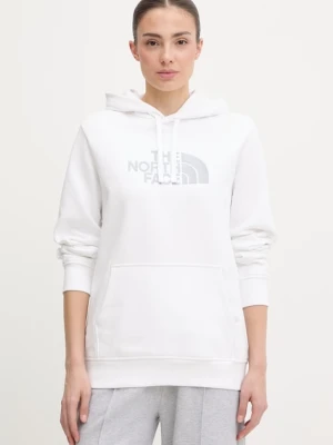 The North Face bluza z kapturem damska z bawełną DREW PEAK biały