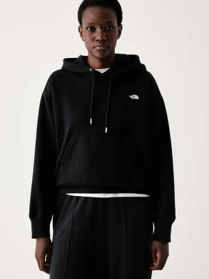The North Face bluza z kapturem damska z bawełną Essential czarny