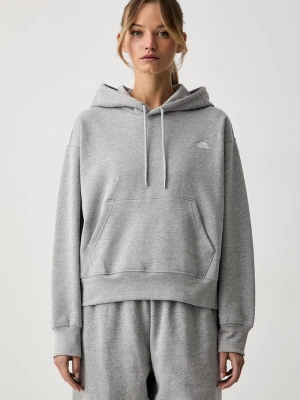 The North Face bluza z kapturem damska z bawełną Essential szary