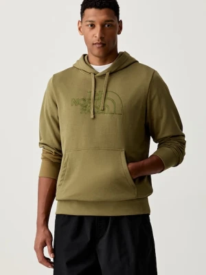 The North Face bluza z kapturem męska z bawełną Drew Peak Light zielony