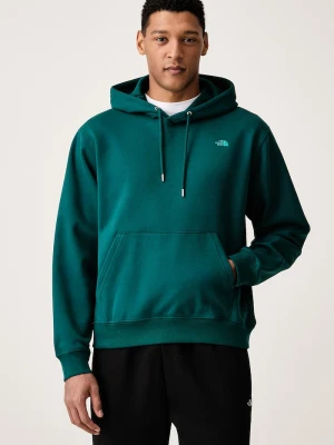 The North Face bluza z kapturem męska z bawełną Essential zielony