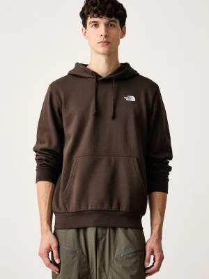 The North Face bluza z kapturem męska z bawełną Evolution brązowy