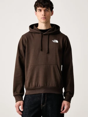The North Face bluza z kapturem męska z bawełną Evolution brązowy
