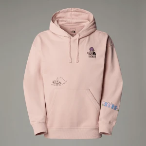 The North Face Bluza Z Kapturem Unisex O Kroju Oversize Mountain Cleanup Pink Moss Rozmiar M male