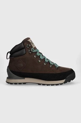 The North Face buty Back-To-Berkeley IV Leather WP męskie kolor brązowy lekko ocieplone