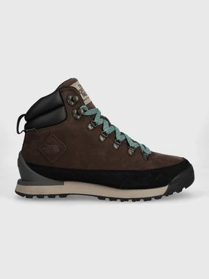 The North Face buty Back-To-Berkeley IV Leather WP męskie kolor brązowy lekko ocieplone