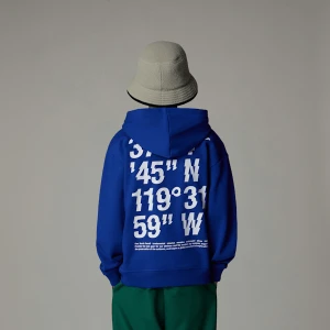 The North Face Chłopięca Bluza O Kroju Oversize Z Kapturem I Grafiką Coordinates Tnf Blue Rozmiar XS male